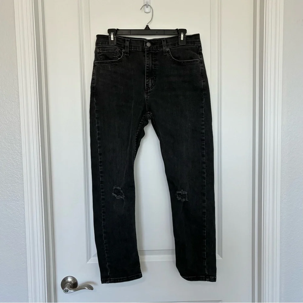 Levi Men's 510 Black Distressed Jeans W32 L29 Casual Everyday Denim
